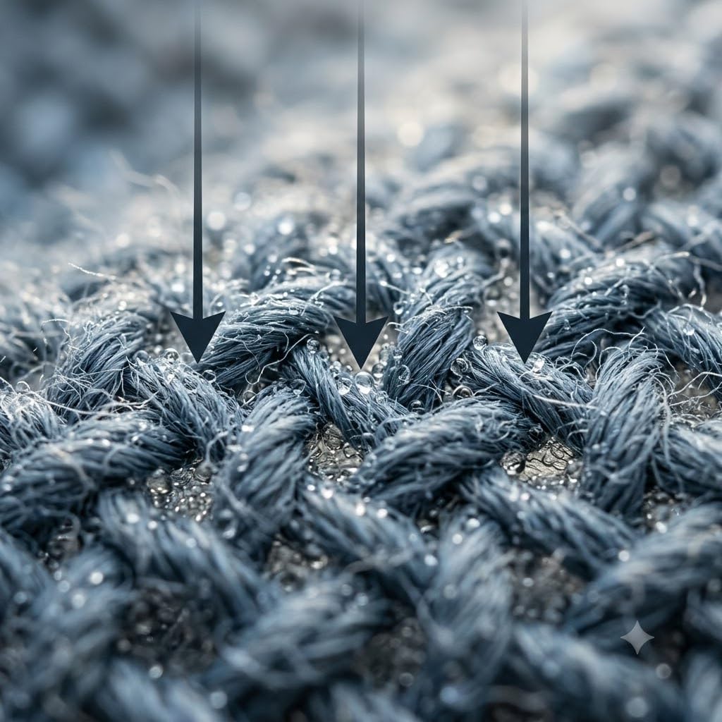 Azione profonda dello spray antiacaro materassi che penetra nelle fibre dei tessuti per eliminare gli acari della polvere.