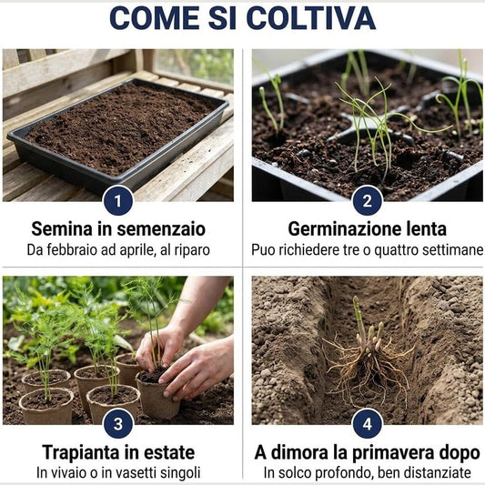 Semi di Asparago 10 Bustine - Coltivazione da Seme per Asparagiaia - Primo Raccolto dal Terzo Anno, poi per 15-20 Anni - Semina in Semenzaio da Febbraio - Lemag srl