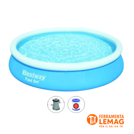 Bestway Piscina Autportante Tonda 366x76 cm con Pompa Filtro - Lemag srl - Lemag srl