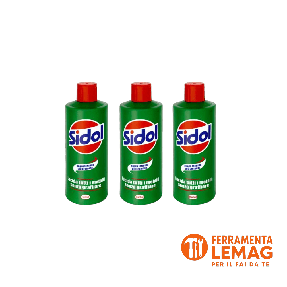 SIDOL METALLO 75 ml 3 pezzi Lucidante per metalli Rame, Ottone, Argento – Lemag - Lemag srl