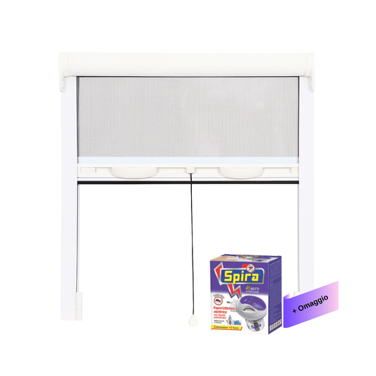 Zanzariera a Rullo Regolabile – Bianca o Marrone – Varie Misure per Finestre e Porte - Lemag srl