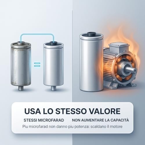 Condensatore di Marcia 450 V per Motori Monofase – 1,5 / 2 / 2,5 / 3,15 µF – Terminali Faston - Lemag srl