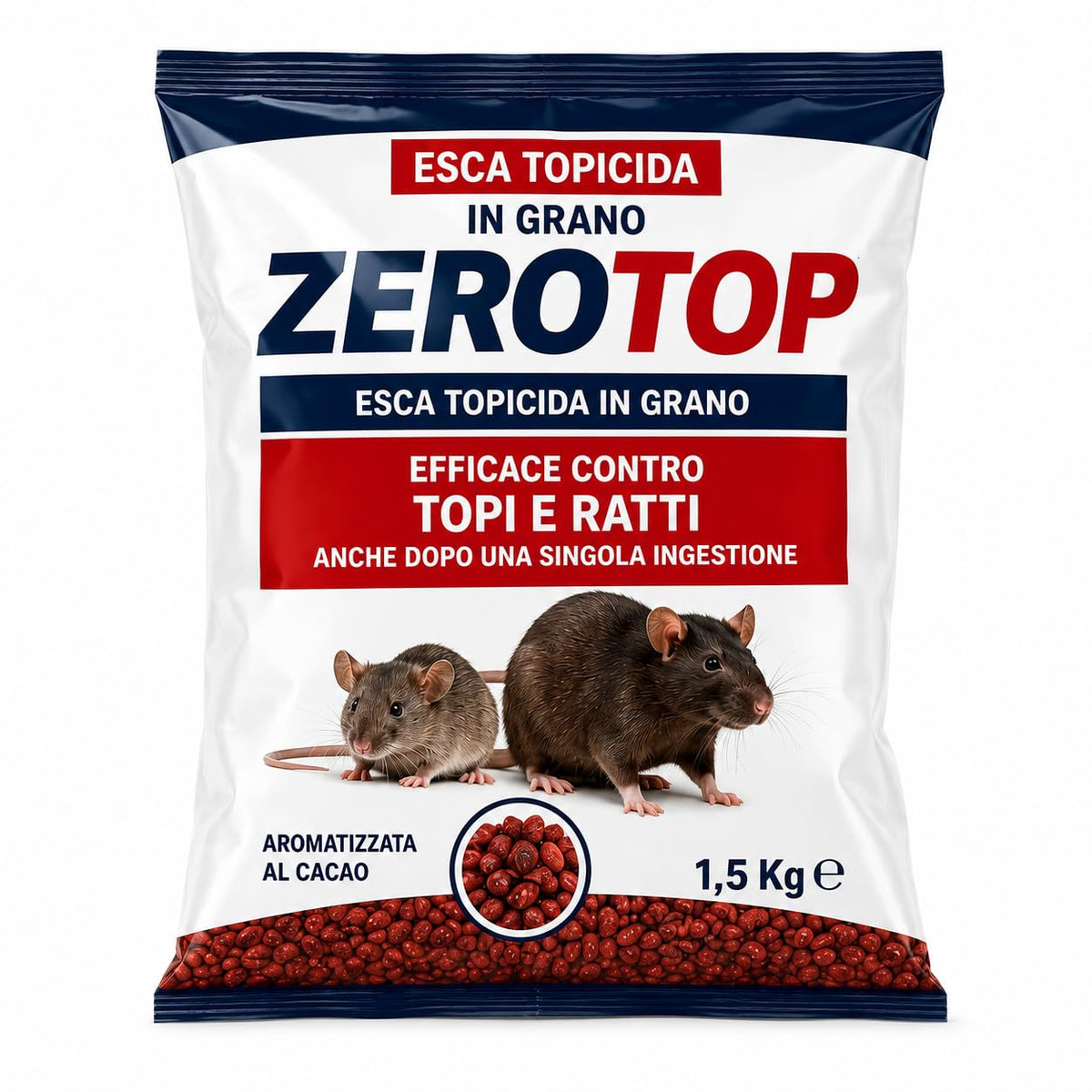 Kit Derattizzazione Esca Pasta Fresca 3x150 g + Casetta Trappola - Lemag srl