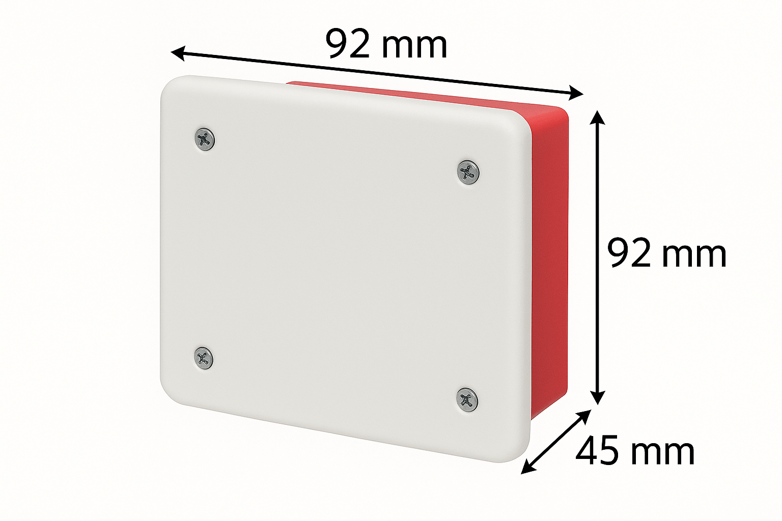 Gewiss GW48001 Cassetta derivazione 92x92x45 mm con coperchio bianco RAL9016 - Lemag srl