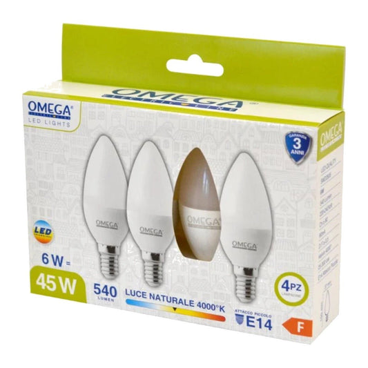 Lampadine LED E14 Candela C37 6W 540 lm – Set 12 Pezzi – Luce Calda, Naturale o Fredda - Lemag srl