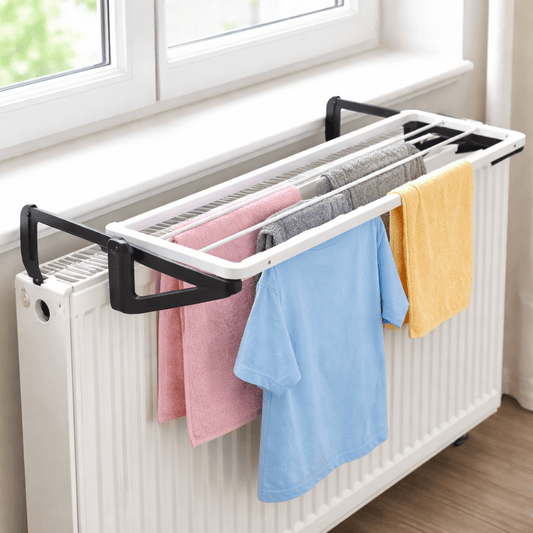 Stendibiancheria PLIKO 3,5 m in Resina – Pieghevole per Termosifoni, Vasca e Balcone – Portata 5 Kg - Lemag srl