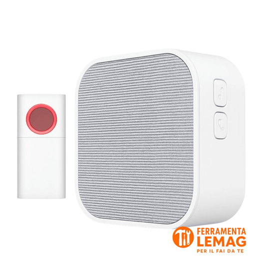 Campanello Wireless SYNTESY Batdoor 150m 36 Suonerie LED Bianco - Lemag srl