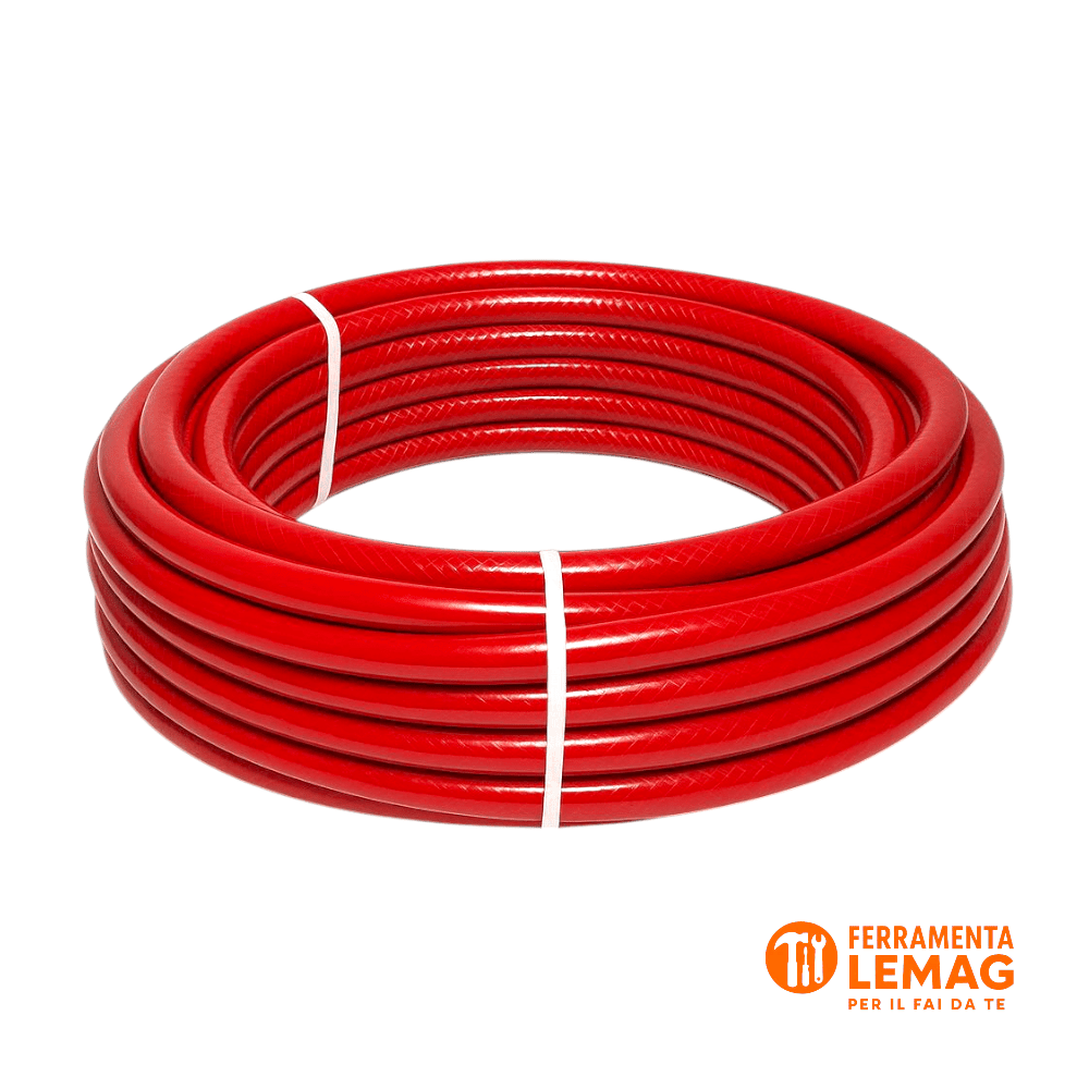 Tubo Multi - Dian 16x2 mm Coibentato Rosso 25 m – Multistrato per Riscaldamento - Lemag srl