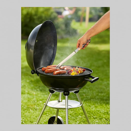Barbecue a Carbone Miami Ø 44 cm – Acciaio Smaltato con Griglia Inox - Lemag srl