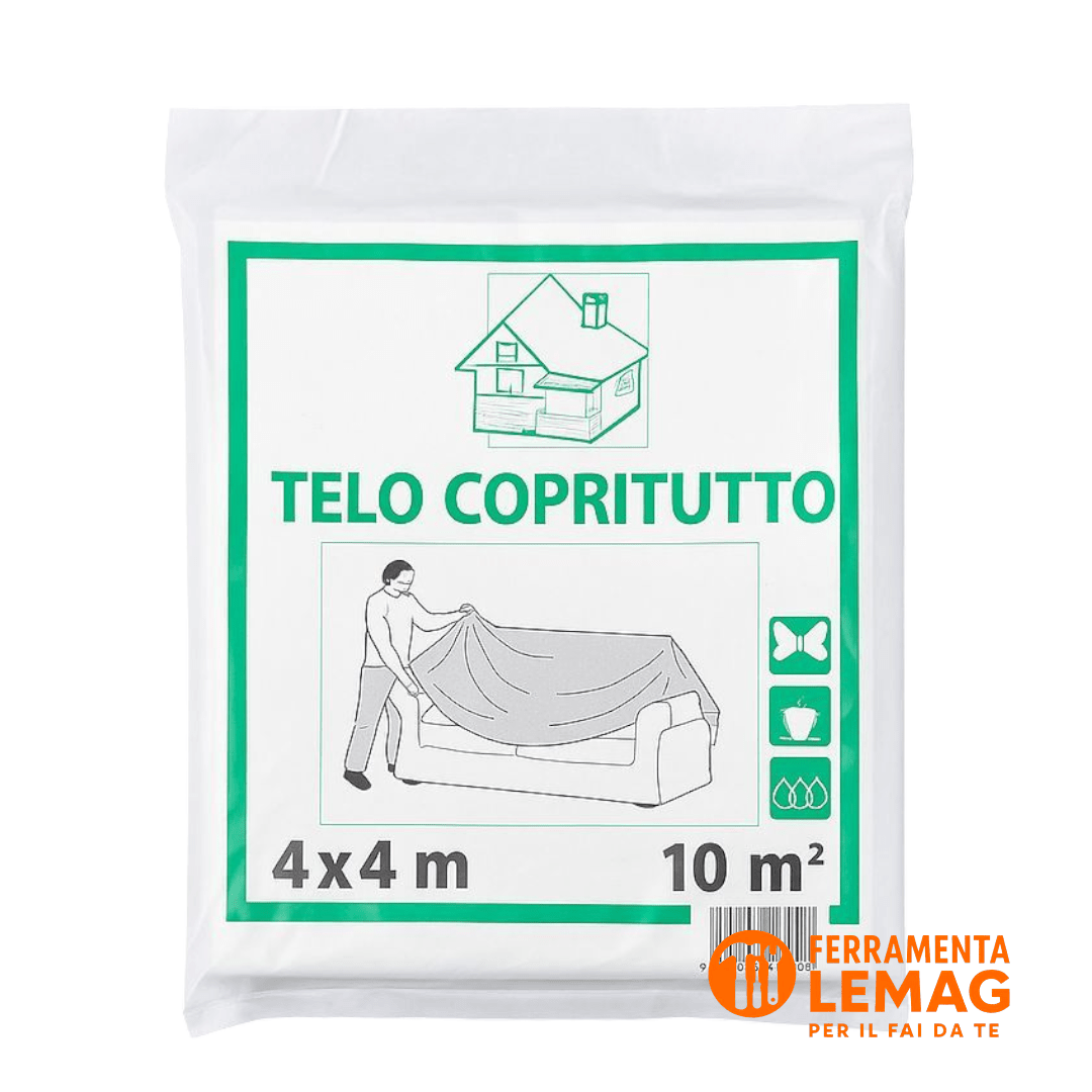 Set 5 Teli Protettivi 4x4 m – Polietilene Impermeabile Antipolvere – Lemag SRL - Lemag srl