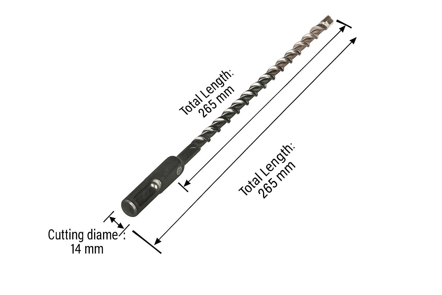 Makita B - 47341 Punta SDS - Plus 6x210 mm – Foratura profonda su cemento e pietra - Lemag srl
