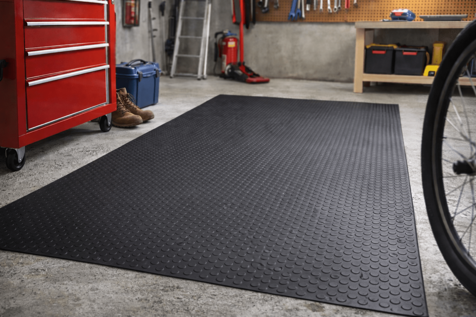 Tappeto Bollato in Gomma Nero H 120 cm – Rotolo da 1 a 10 m – Spessore 3 mm – Antiscivolo - Lemag srl