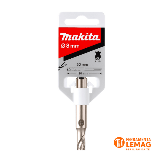 Makita B - 46539 Punta SDS - Plus 8x110 mm – Per Calcestruzzo, Pietra e Muratura - Lemag srl