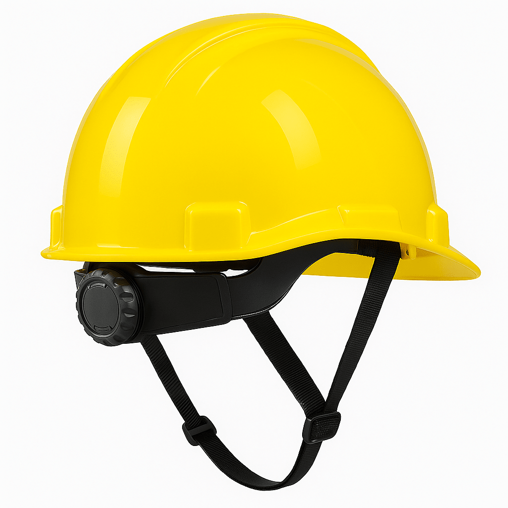 Casco Sicurezza Cantiere Giallo CE | Regolabile Alta Visibilità Lemag SRL - Lemag srl