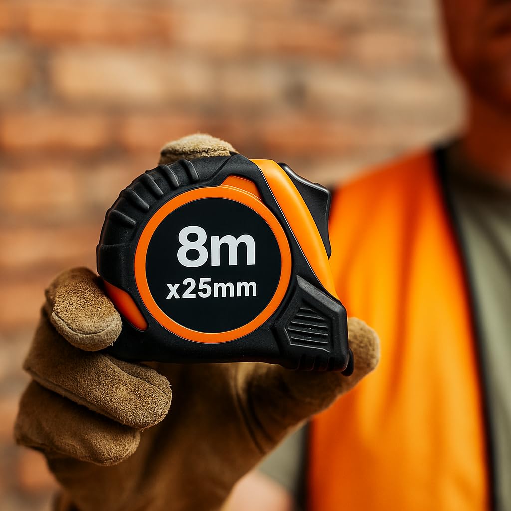 Flessometro Professionale 8m x 25mm – Metro Avvolgibile Blocco e Clip – Lemag SRL - Lemag srl