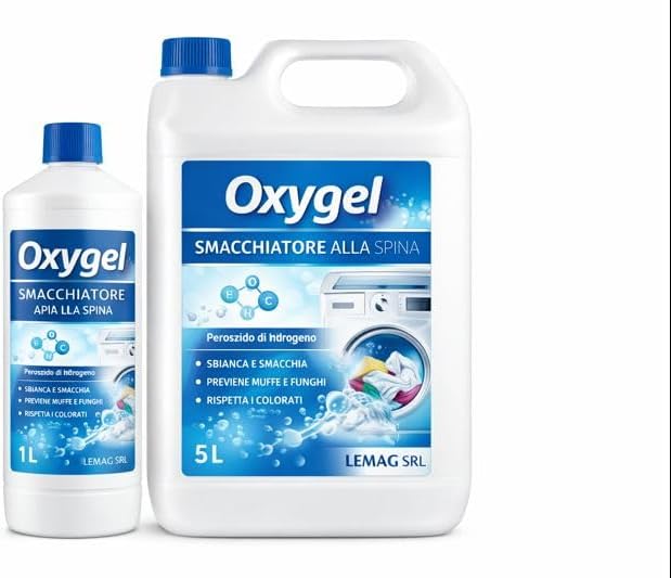 Oxygel Smacchiatore Sbiancante con Perossido di Idrogeno – Antimuffa - Lemag srl