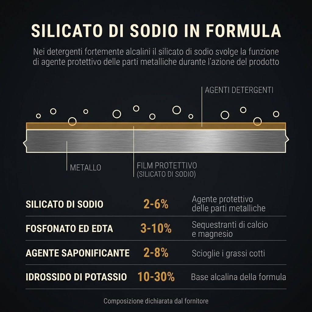 Sgrassatore Gel Professionale 5 Litri - Formula che Non Cola per Forno, Cappa, Griglie e Barbecue - Formato Ricarica per Cucine Professionali e Imprese di Pulizia - Lemag srl