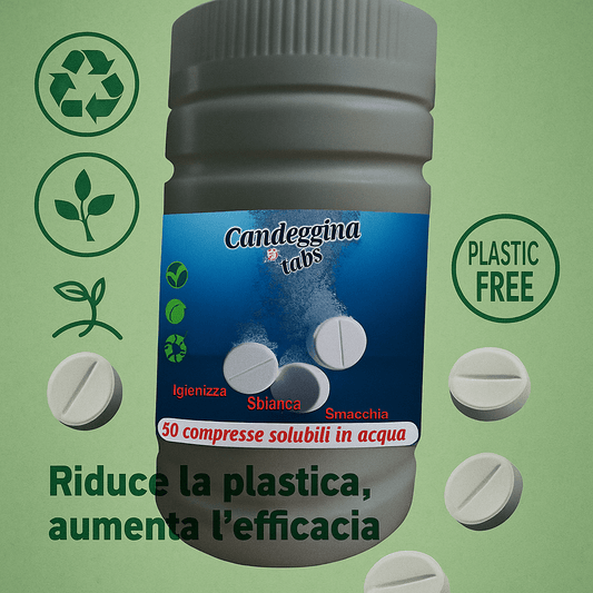 Candeggina in Pastiglie – 50 Tabs = 250L – Sbiancante Igienizzante – Lemag SRL - Lemag srl
