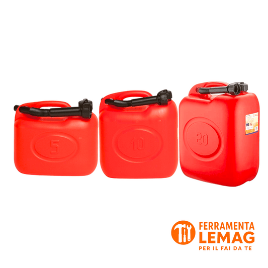 Tanica Rossa Carburante 5L 10L 20L Resistente Beccuccio Omologata - Lemag srl - Lemag srl