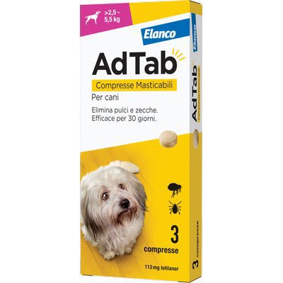 Adtab Elanco Cani – Compresse Antiparassitarie per Pulci e Zecche da 1,3 a 45 kg - Lemag srl