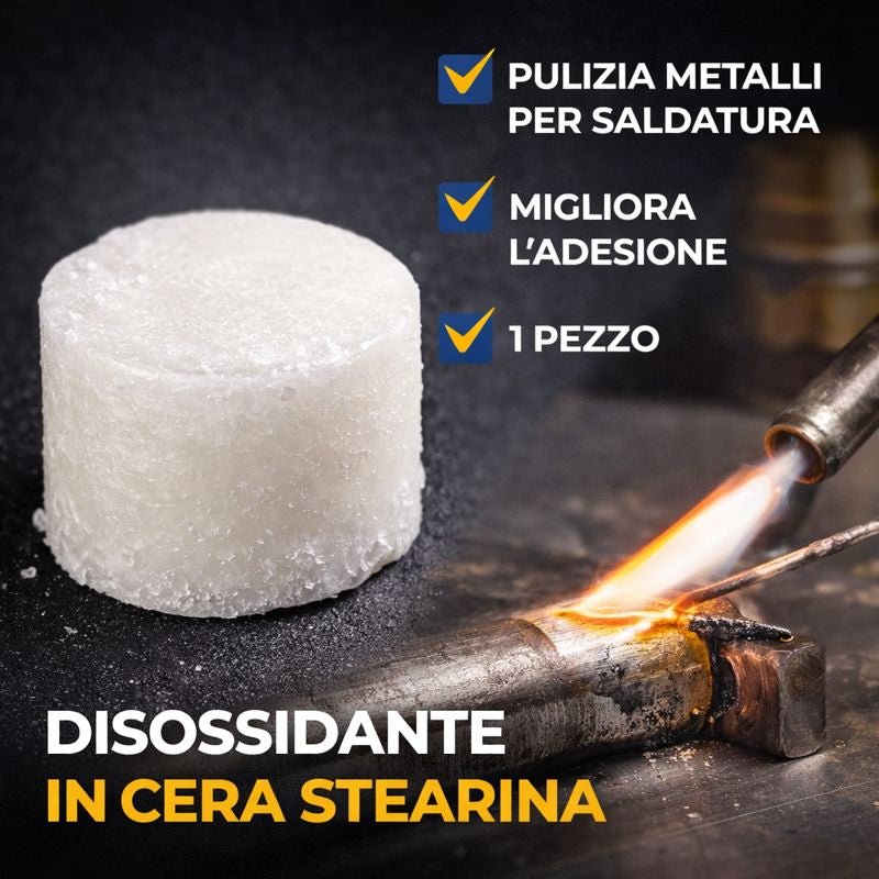 Disossidante Cera Stearina Per Saldatura Pulizia Metalli 1 Pezzo LEMAG SRL - Lemag srl