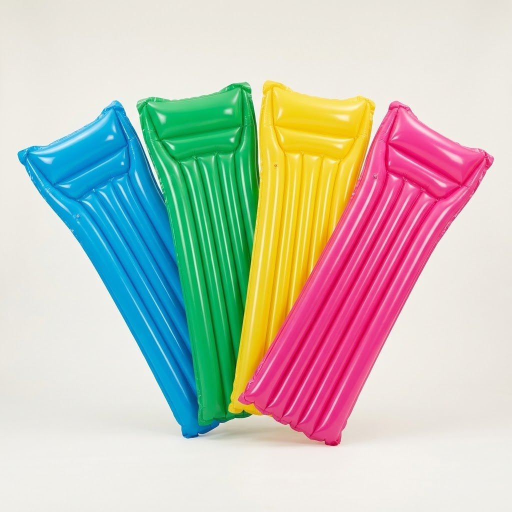 Materassino colorato in PVC della linea gonfiabili mare e piscina per adulti e bambini.