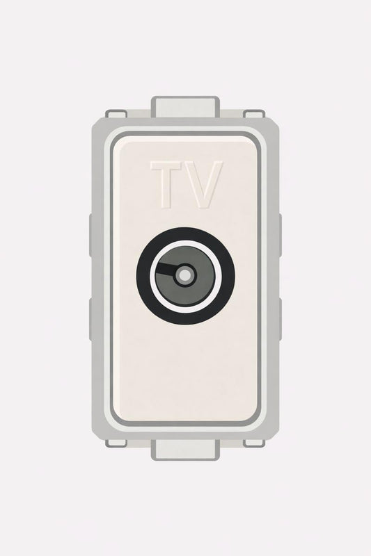 Presa TV da incasso compatibile serie Magic per antenna televisiva in impianti civili