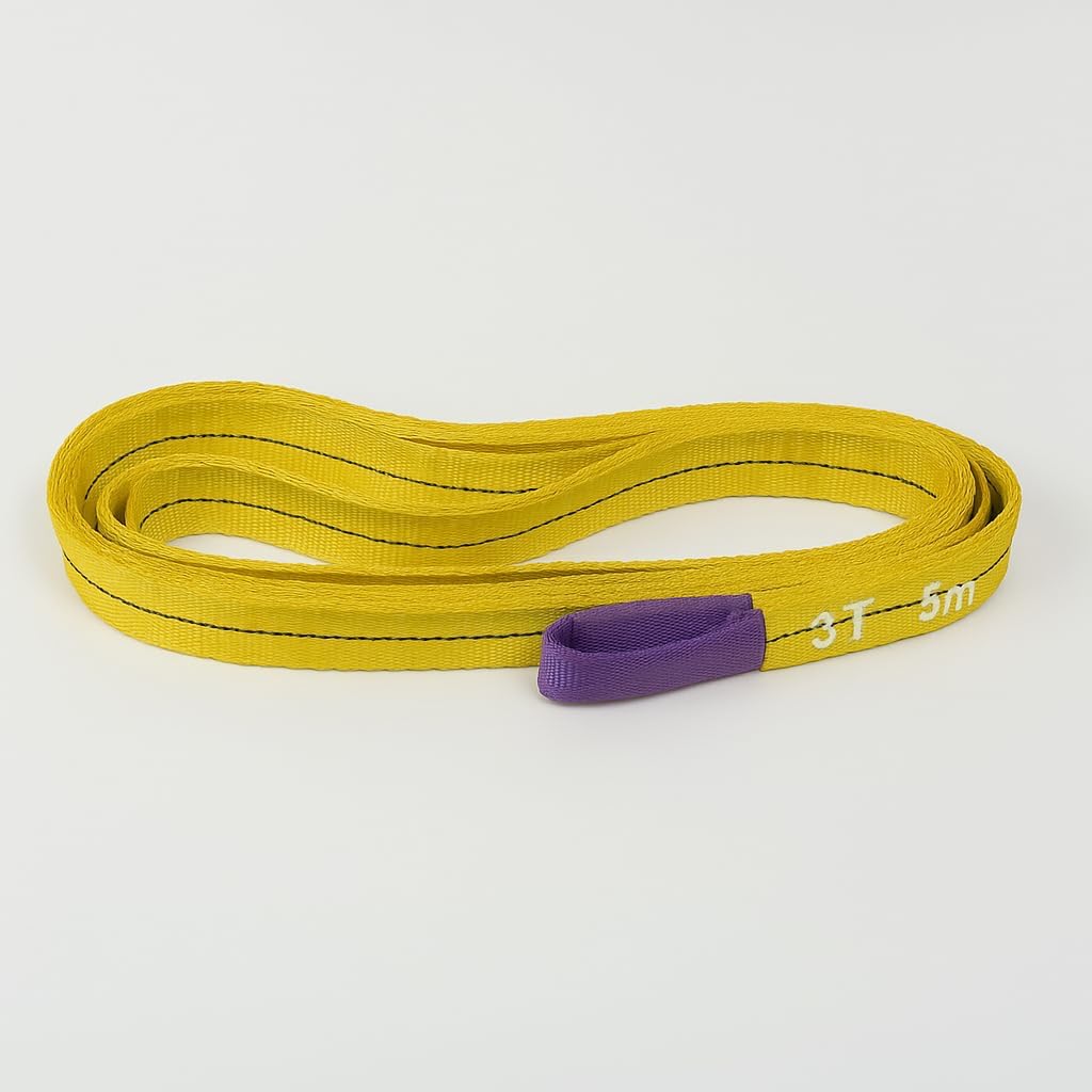 Fascia di Sollevamento 3 Ton – Lunghezza 6 Metri – Cinghia in Poliestere ad Alta Resistenza con Asola Rinforzata – Conforme Norme CE - Lemag srl