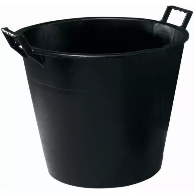 Mastello in Plastica Nero 45L con Manici – Tinozza Multiuso per Giardino, Olive - Lemag srl
