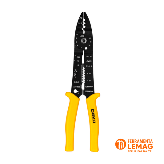 INGCO pinza spelafili 250 mm, professionale per cavi elettrici, ergonomica - Lemag srl