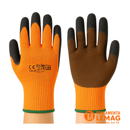 Guanti in Lattice Lavoro Lattice Antiscivolo – 6 Pezzi Traspiranti Taglia 9/10 - Lemag srl