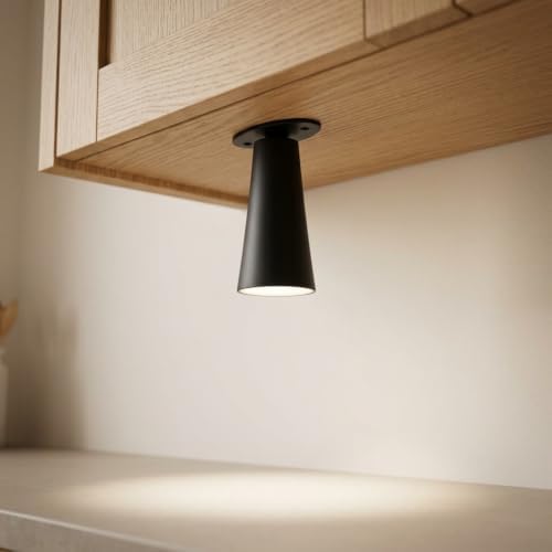 Set 2 Lampade LED Magnetiche Ricaricabili USB – 3 W, 210 Lumen, 5000 K – Batteria 2000 mAh – Adesivo e Clip Inclusi – Nere - Lemag srl