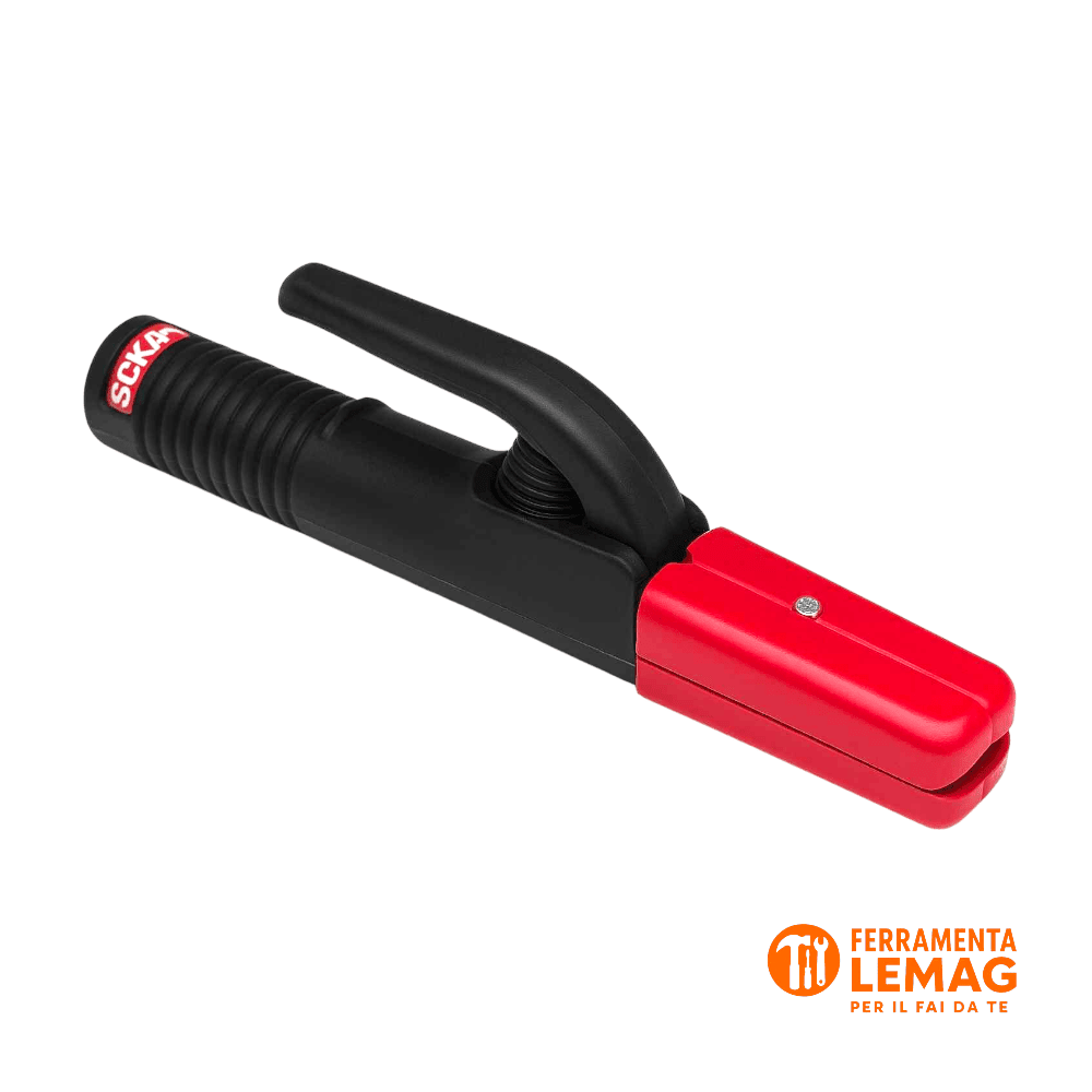 Pinza portaelettrodi 200A per saldatura, impugnatura isolata e presa sicura - Lemag srl