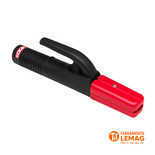 Pinza portaelettrodi 200A per saldatura, impugnatura isolata e presa sicura - Lemag srl