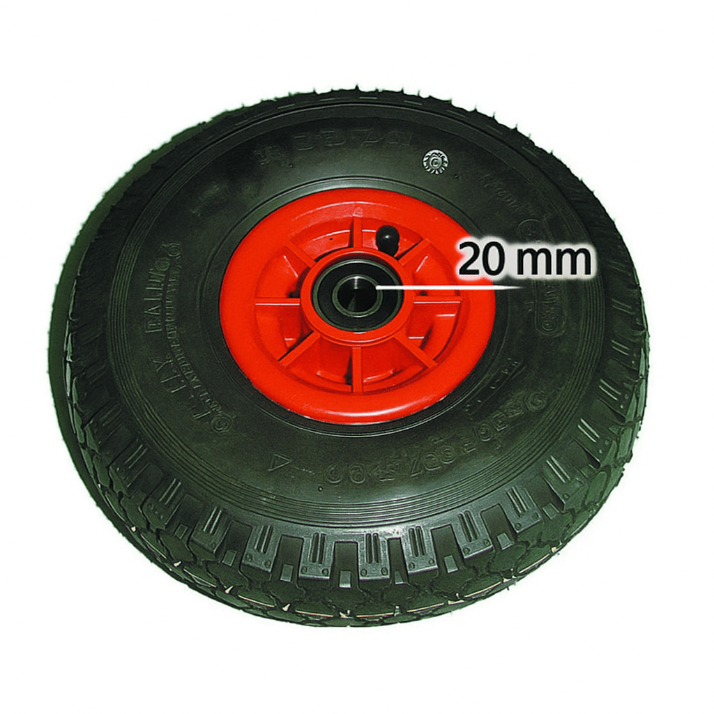 2 Ruote Pneumatiche Ø260 mm per Carrello | Cerchio Plastica – Foro 20 mm – Lemag - Lemag srl