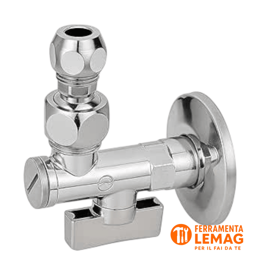 Rubinetto Sottolavabo 1/2" x 10 mm Snodo Orientabile Ottone - Lemag srl