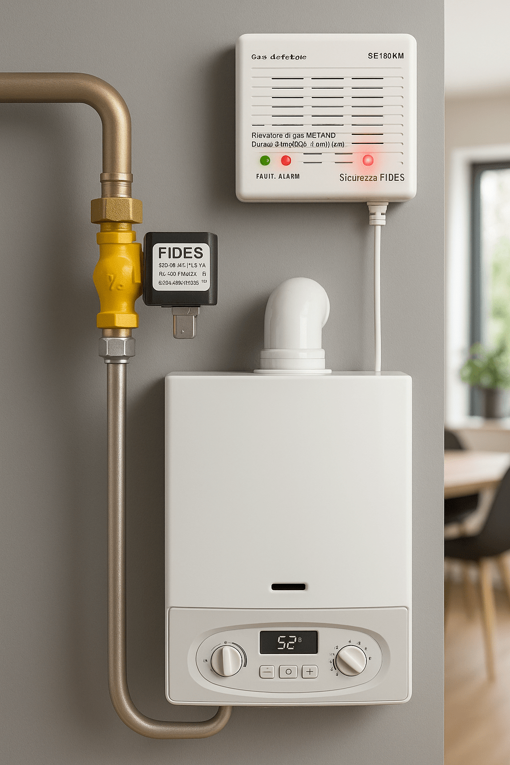 Rilevatore Gas Metano SE130KM + Elettrovalvola 3/4” 230V – Allarme Sicurezza – Lemag SRL - Lemag srl