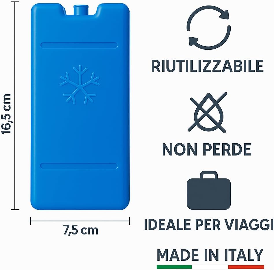 Mattonelle Ghiaccio 2 Pezzi Riutilizzabili per Borsa Frigo Termica LEMAG - Lemag srl