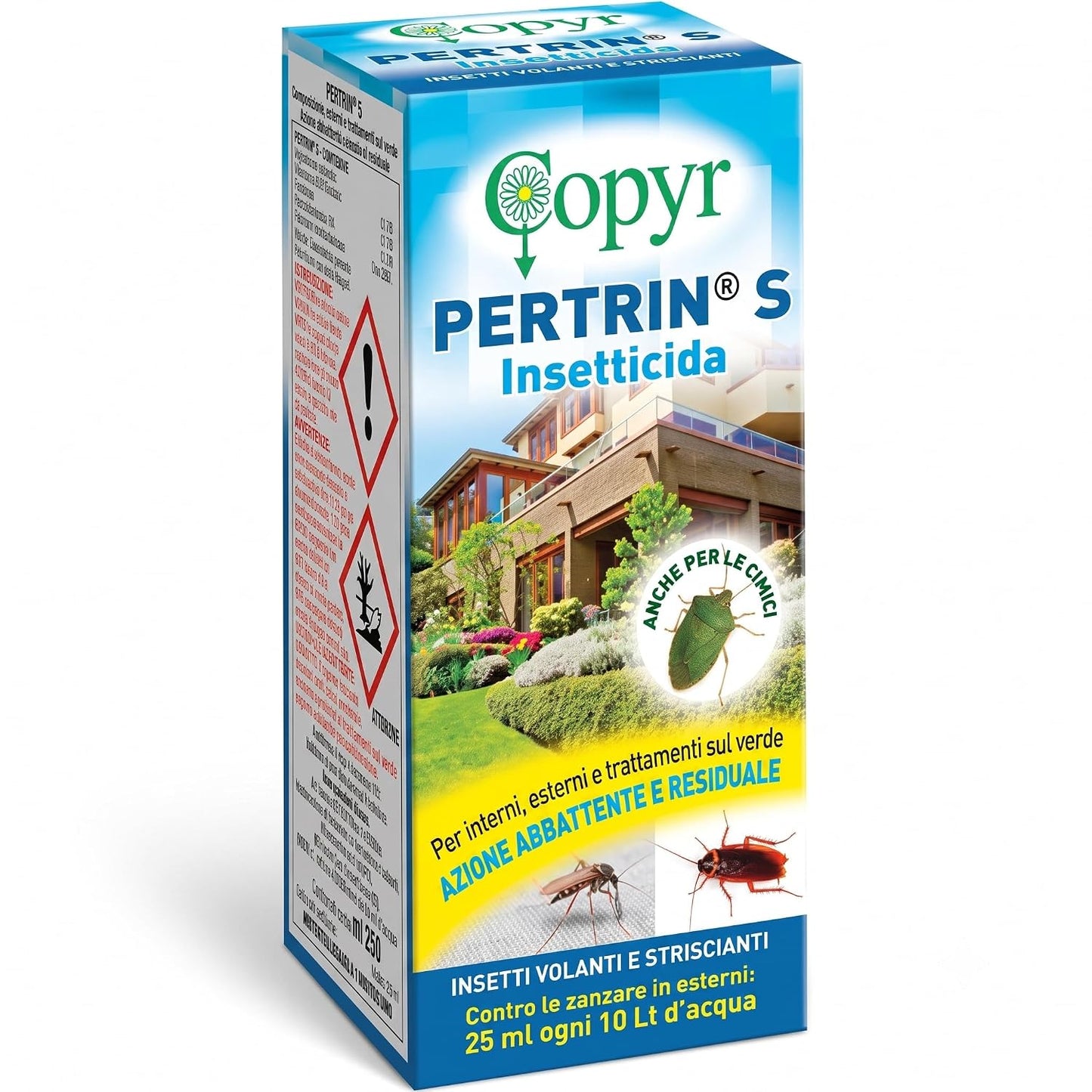 Insetticida Polvere Piretro Naturale 250ml per Insetti Striscianti. Contro Formiche, Scarafaggi, Pulci e Cimici. Inodore, Sicuro per Animali Domestici e Casa. Pronto all'uso. - Lemag srl