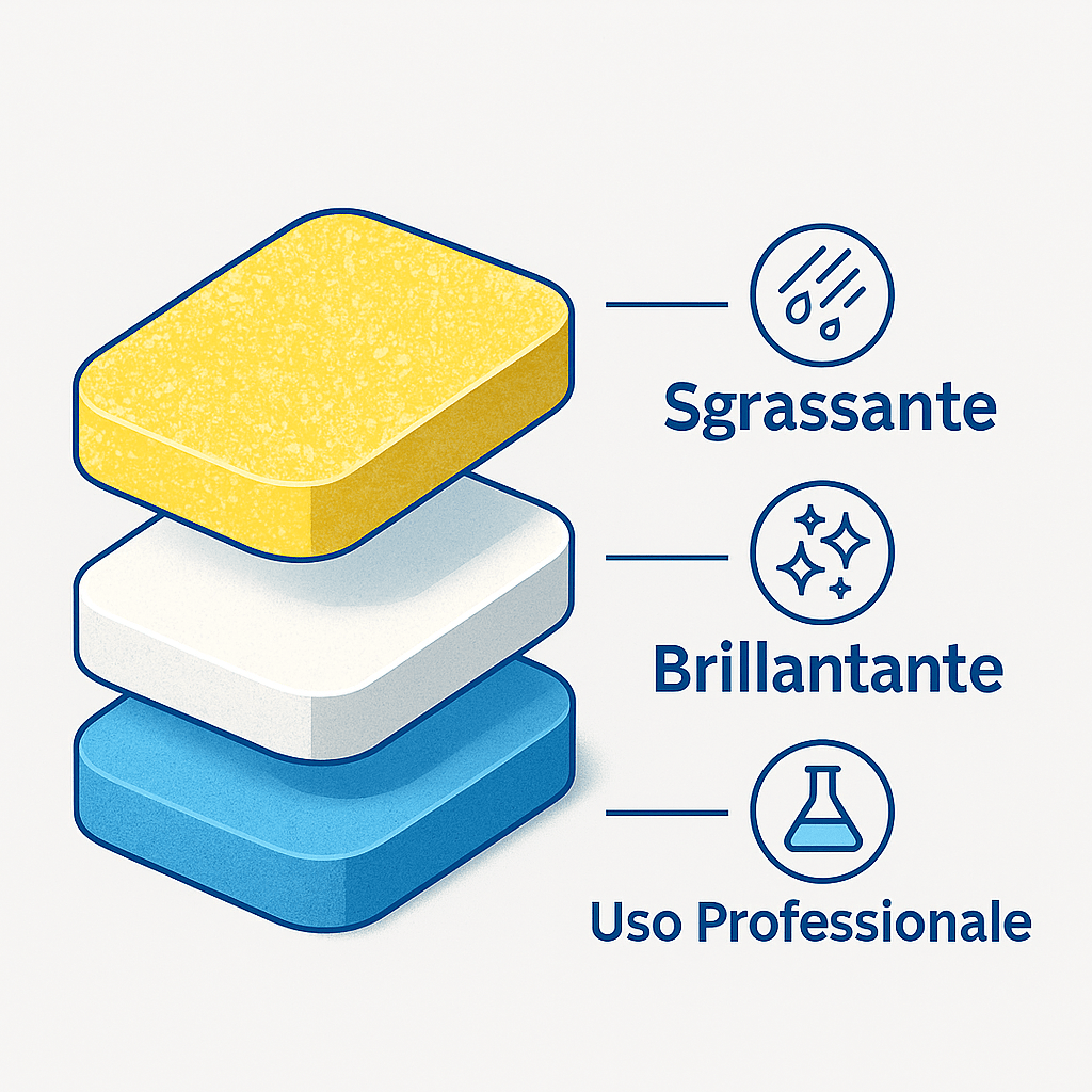 Candeggina in Pastiglie – 50 Tabs = 250L – Sbiancante Igienizzante – Lemag SRL - Lemag srl