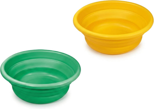 Set 2 Bacinelle Pieghevoli Salvaspazio 9 Litri – Catino Pieghevole per Cucina Bucato e Campeggio – Si Appiattisce per Riporlo – Multiuso e Pratico – Colori Assortiti - Lemag srl