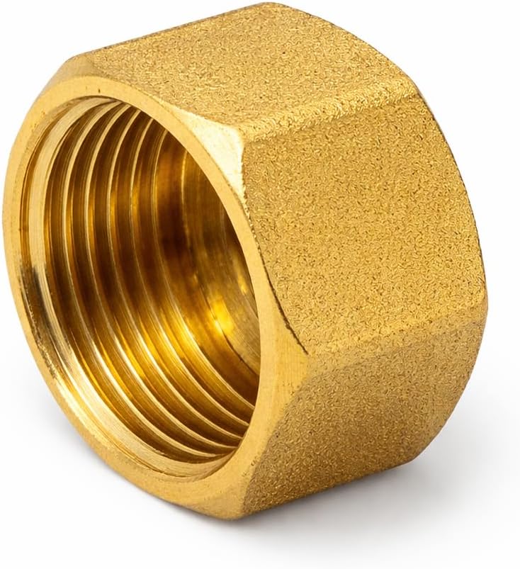 Tappo Femmina in Ottone Giallo 3/4” – Raccordo di Chiusura per Impianti Idraulici e Riscaldamento - Lemag srl