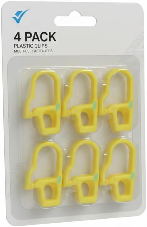 Gancio in PVC per corda elastica kit 4 pezzi 15x35x70 mm