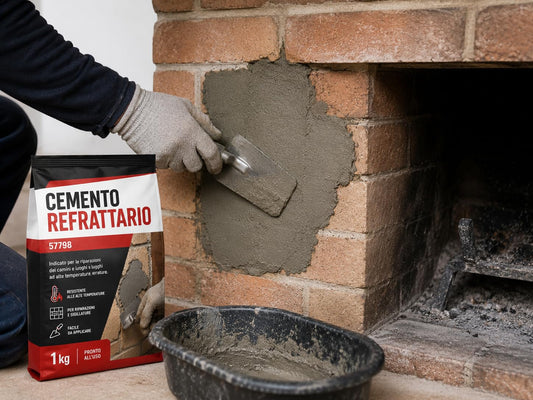 Cemento Refrattario 1 Kg per Camini Stufe Barbecue - Lemag srl