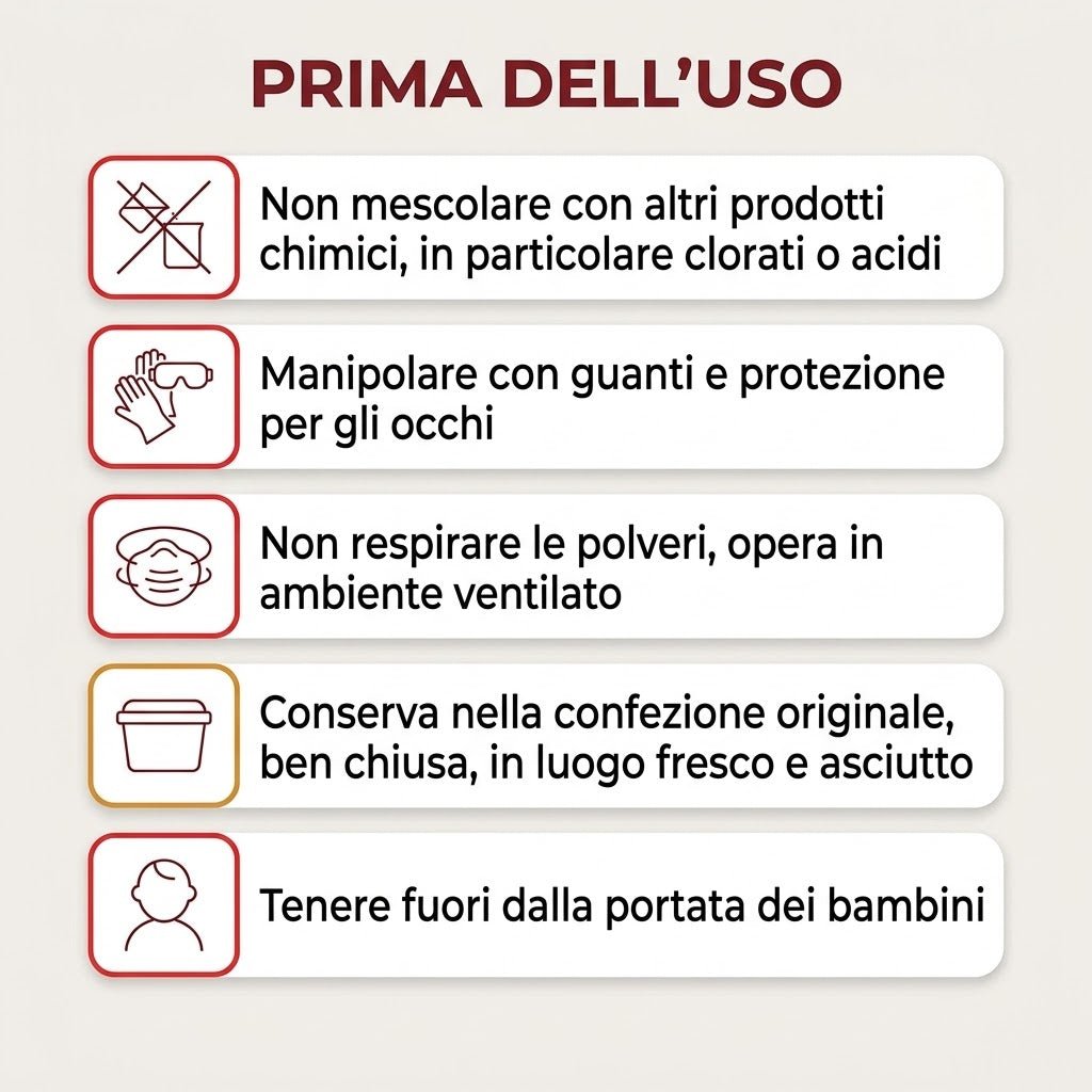 Istruzioni prima dell'uso e precauzioni di sicurezza per il sifone eccentrico lavabo.