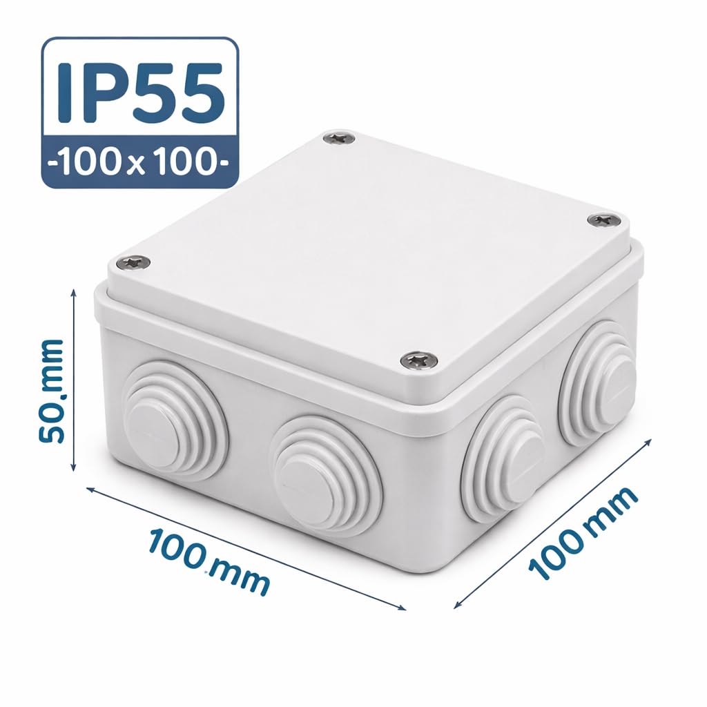 Cassetta di Derivazione IP55 100x100x50 mm – Scatola Stagna da Parete - Lemag srl