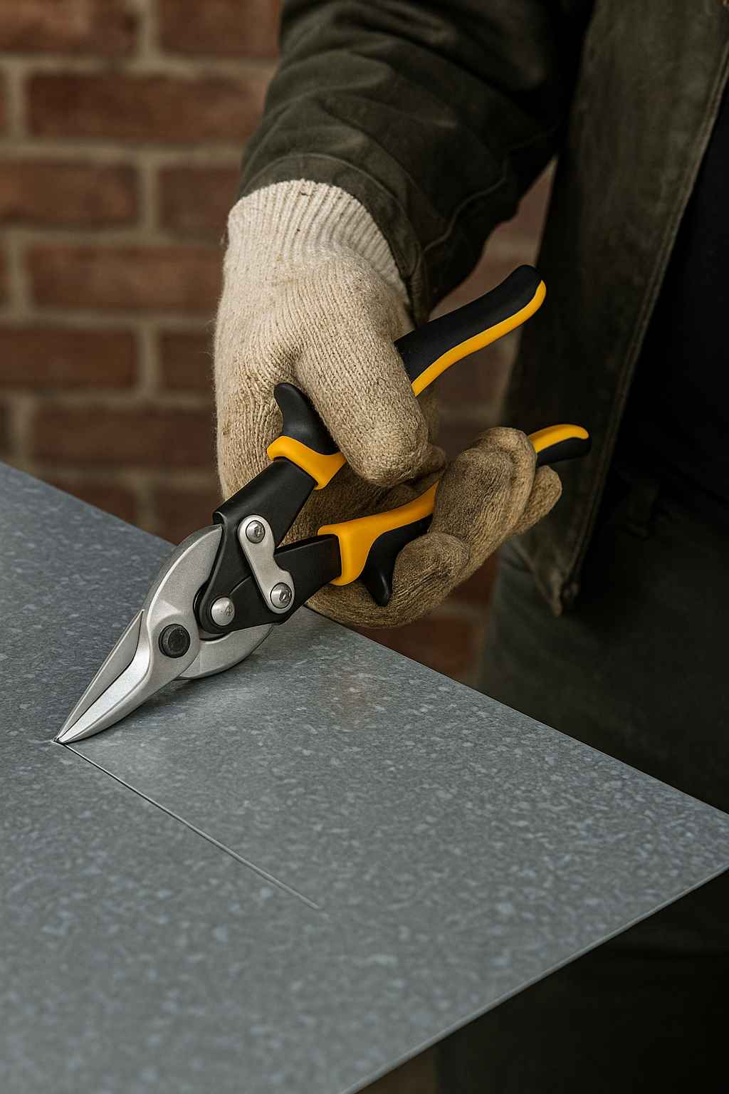 Forbice piastra centrata INGCO, taglio diritto preciso su lamiere e metalli leggeri - Lemag srl