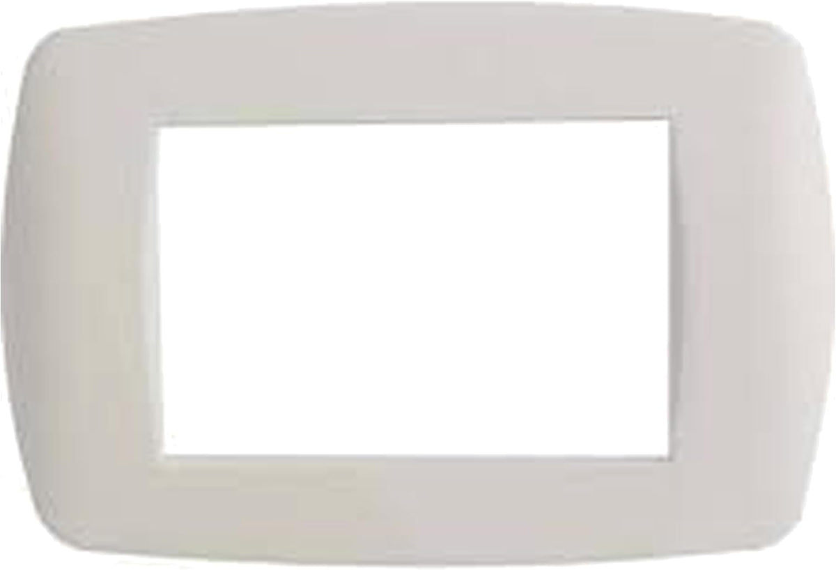 Placca 3 Posti “MILLENNIUM” Bianca – Compatibile con BTicino Living (3 Moduli) – Placca Coprifrutto per Impianti Elettrici - Lemag srl
