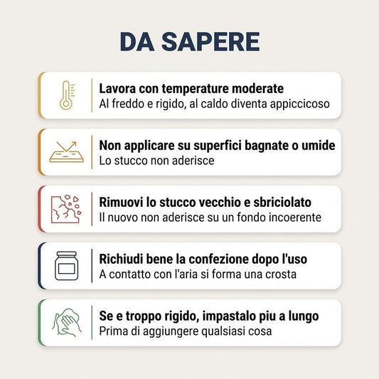 Stucco per Vetri 1 Kg - Per Fissare e Sigillare i Vetri su Serramenti in Legno e Ferro - Pronto all'Uso - Verniciabile - Manutenzione Finestre e Persiane - Lemag srl