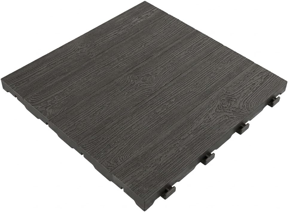 Piastrelle a Incastro per Esterni Effetto Legno 40x40 cm – 12 Pezzi - Lemag srl